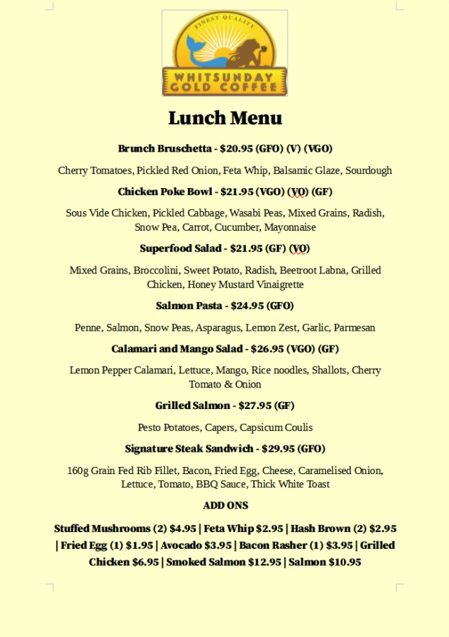 Lunch menu pg 1