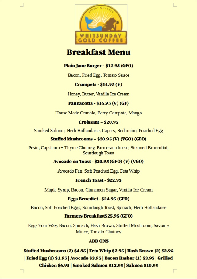 Breakfast menu pg 1